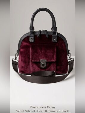 🔥Penny loves Kenny velvet and leather purse NWOT